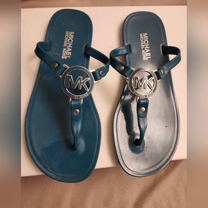 Michael Kors sandals, blue, size 6